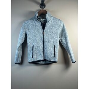 H&M Kids Gray Full Zip Up Mock Neck Sweater‎ Jacket EUC